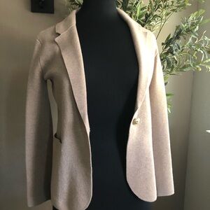 Tan Women's Sweater Blazer